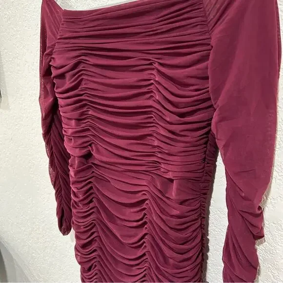 Dress the population Ruched Bodycon Dress women’s size large - Picture 9 of 12